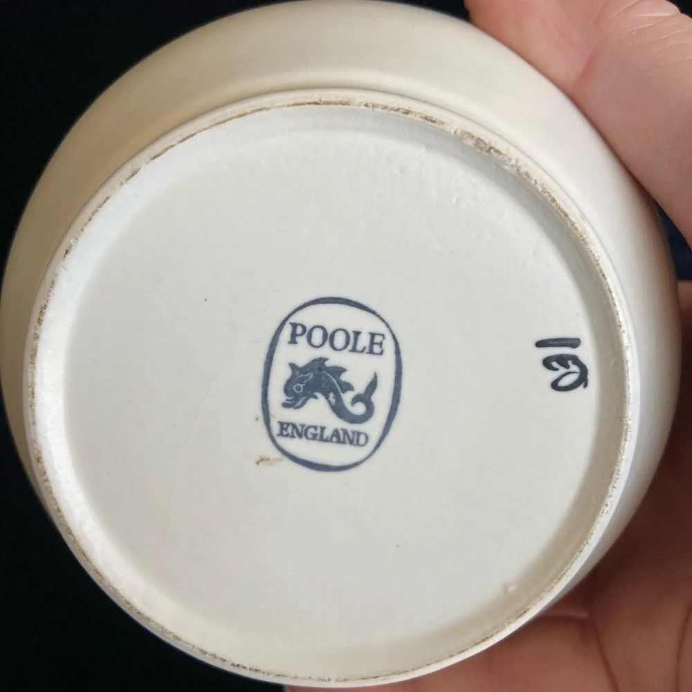 Vintage POOLE Pottery Vase LE pattern 1967-1972 Truda Carter design Handpainted